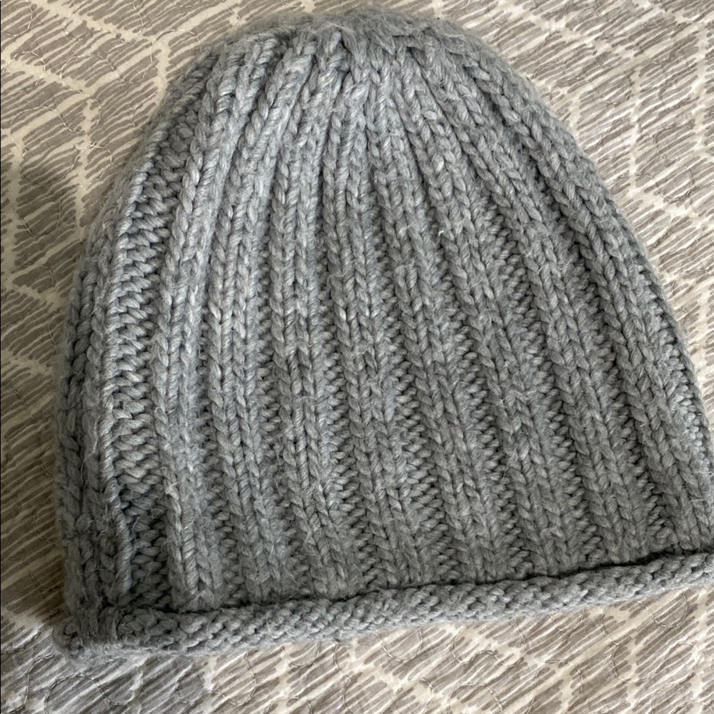 Free People Cozy Gray Knit Beanie